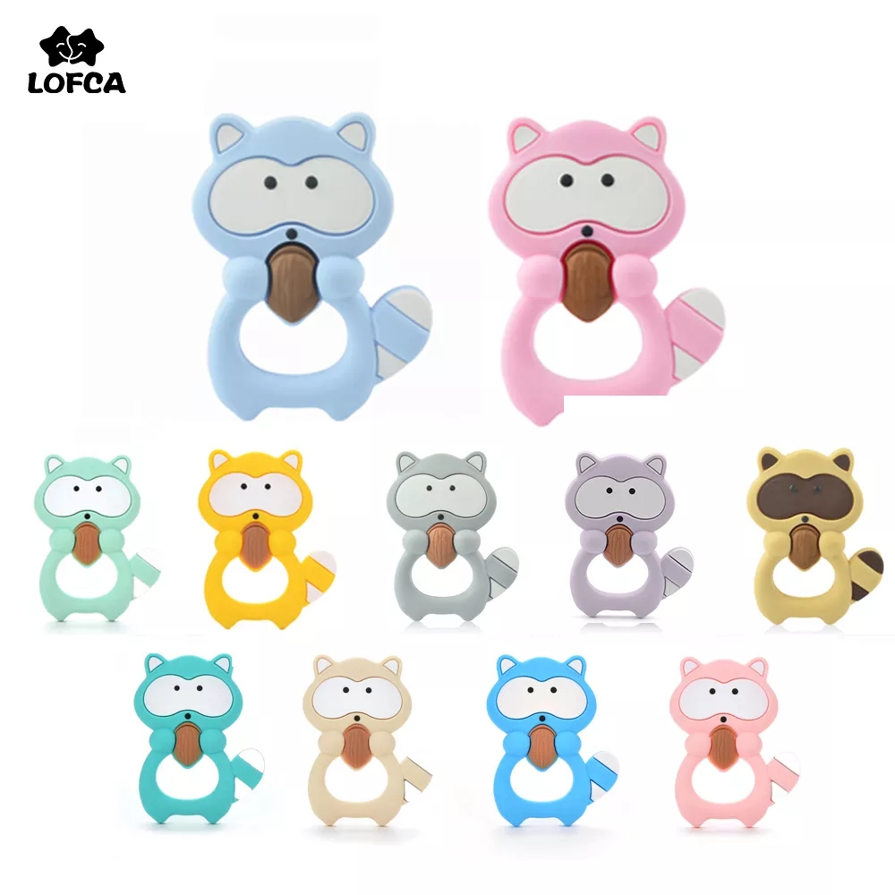 Baby Products List - 1PC RaccoonซิลิโคนTeetherของเล่นสร้อยคอทารกChewของเล่นRaccoonซิลิโคนลูกปัดTeether DIY Baby Teething