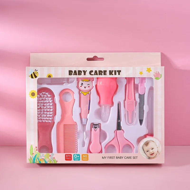 Baby Products Gift Set - ชุดกล่องดูแลเด็ก 10 ชิ้น ผลิตภัณฑ์สำหรับแม่และเด็ก ของขวัญสำหรับเด็ก กรรไกรตัดเล็บเด็ก