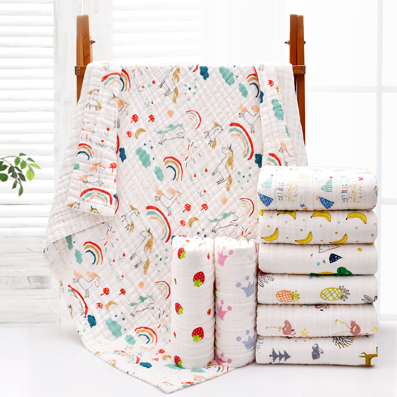 4 ชั้นผ้าพันคอทารก Washcloth ผ - Baby Swaddle Blanket บทวิจารณ์และราคา