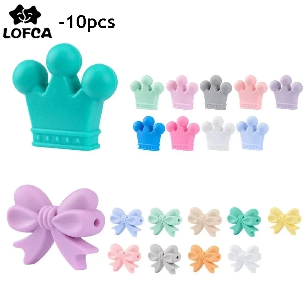 LOFCA 10 ชิ้น/ล็อตซิลิโคนมงกุฎ - Baby Products List บทวิจารณ์และราคา